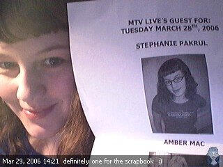 On an MTV Live segment in Toronto for "geek chic" On an MTV Live segment in Toronto for "geek chic"