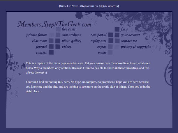 Minimalist DIY paysite ~ 2005 Minimalist DIY paysite ~ 2005