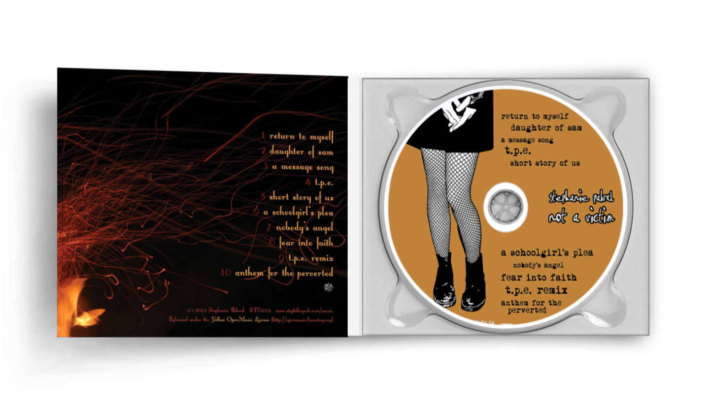 Not A Victim CD case Not A Victim CD case